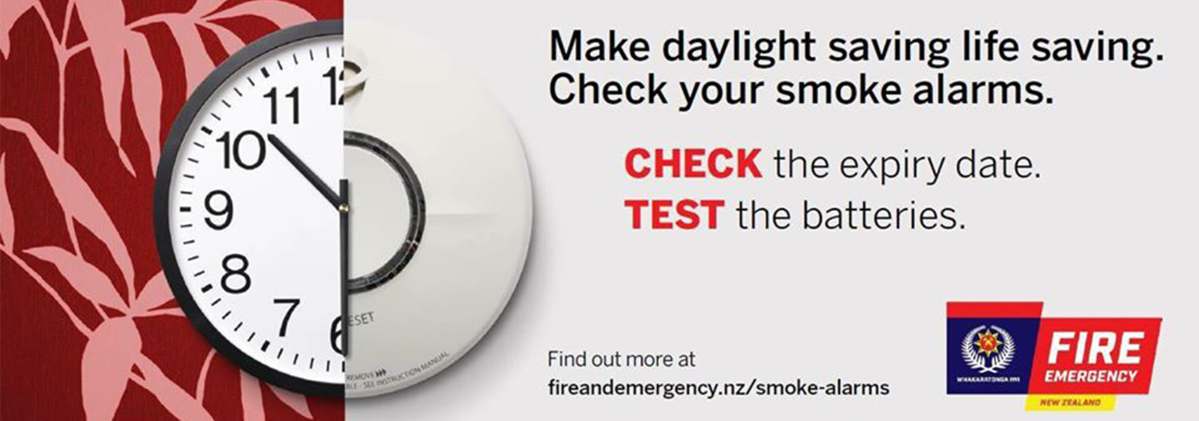 Daylight Saving ends so don't to check your smoke alarms too!